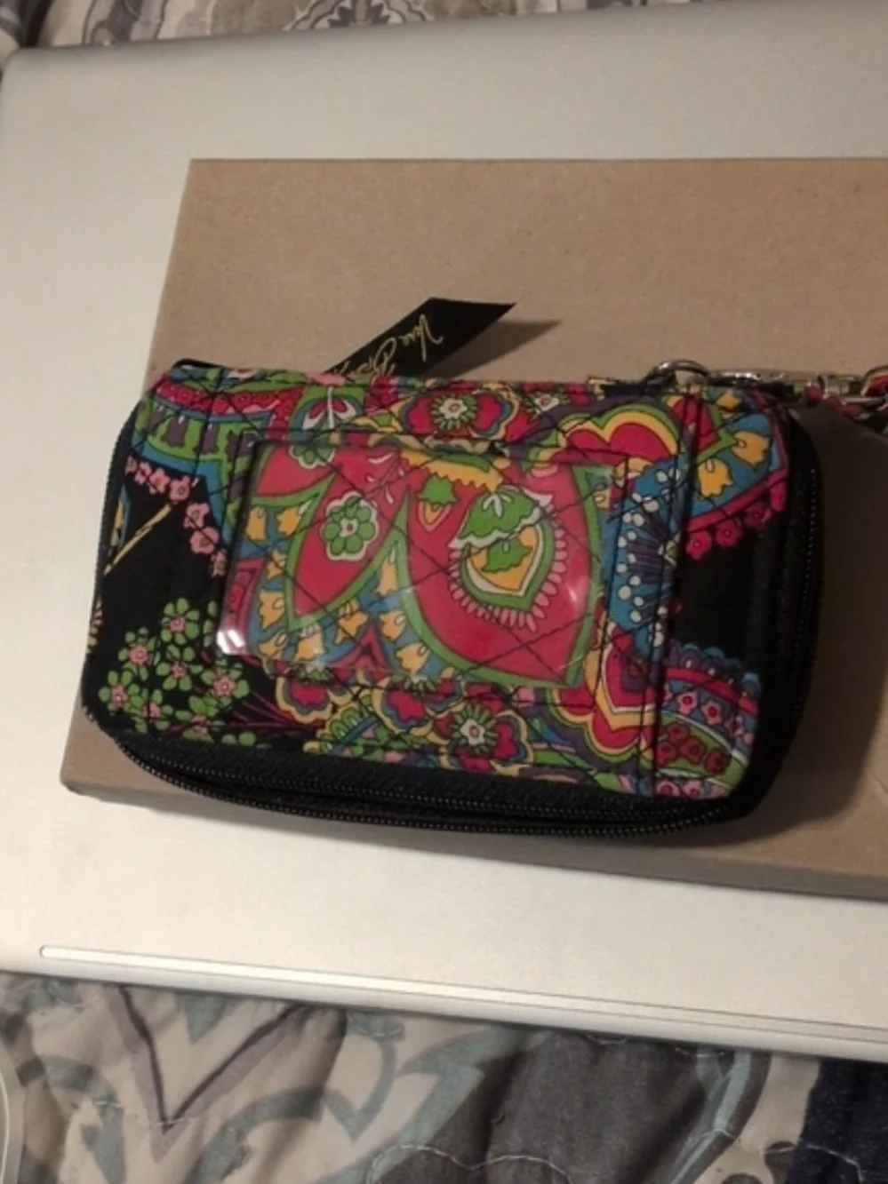 Vera Bradley Floral Pattern Wristlet  Case - Pink Multi